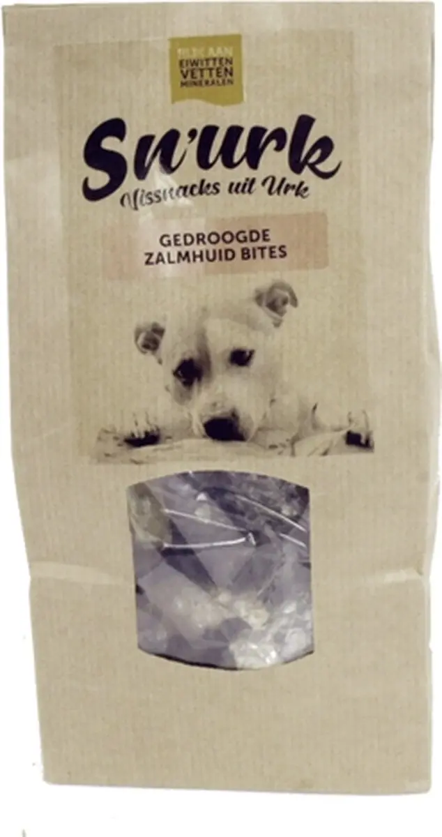 Sn'urk Gedroogde Zalmhuidbites Hondensnack 50g - afbeelding 3 van 6