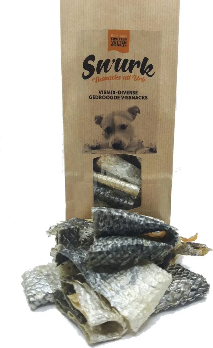 Sn'urk Gedroogde Zalmhuidbites Hondensnack 50g