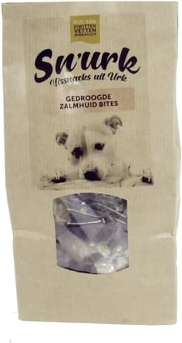 Sn'urk Gedroogde Zalmhuidbites Hondensnack 50g - afbeelding 2 van 6