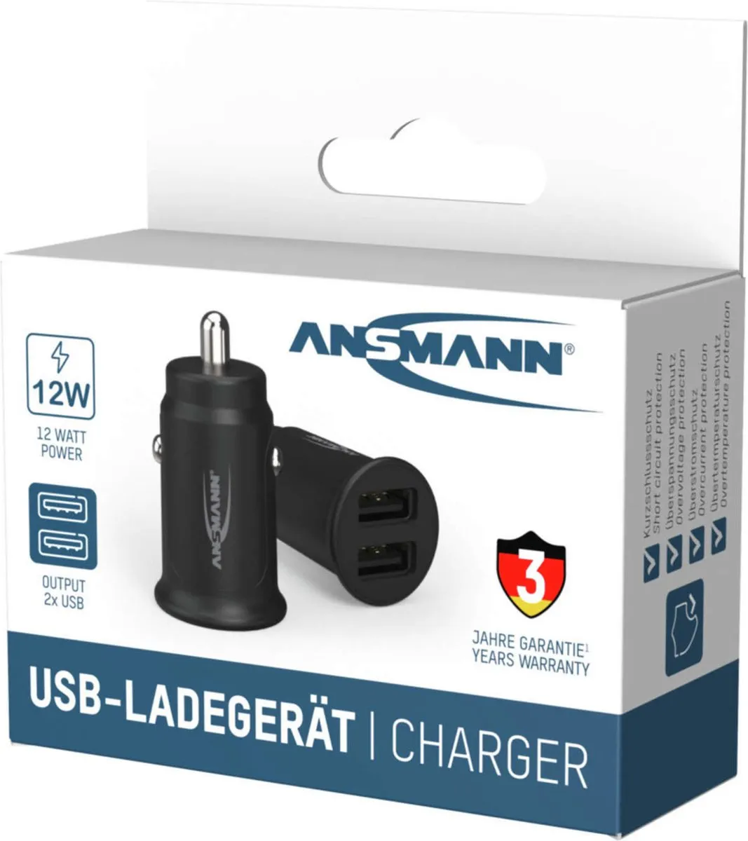 Ansmann InCar CC212 USB-oplader 12W