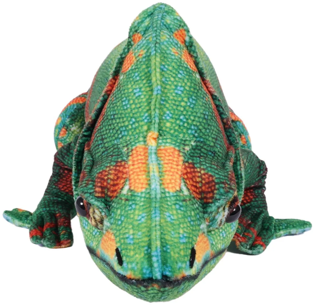 PIA Soft Toys Pluche Kameleon Knuffel 54cm - Oranje/Groen/Rood