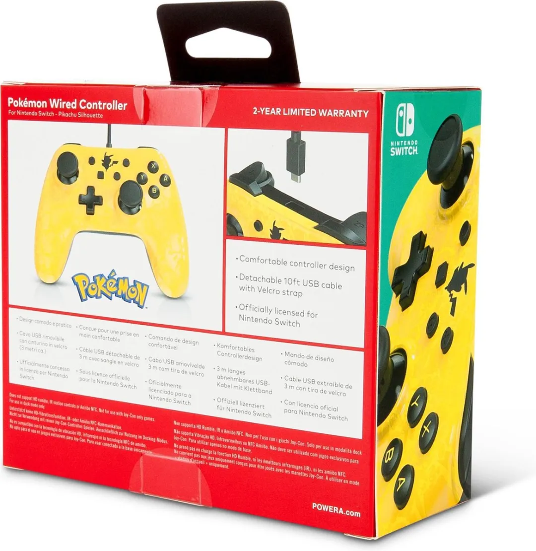 PowerA Pikachu Shadow Controller 16 Knoppen - Geel/Print