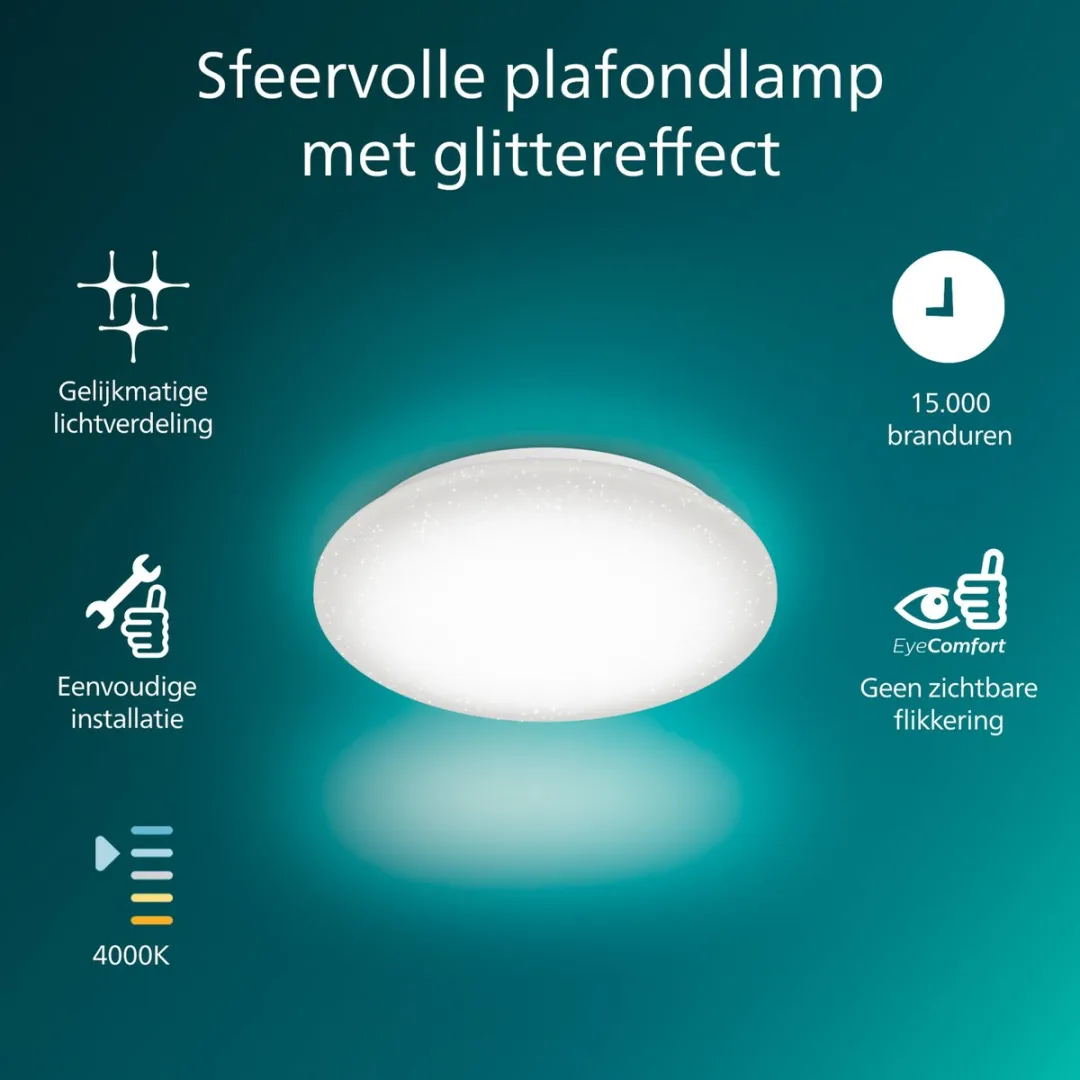 Philips Moire Plafondlamp 20W - 38cm - Koelwit 4000K