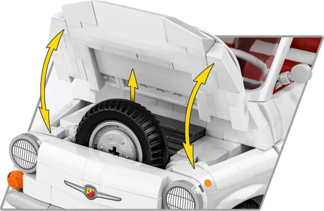 Cobi 1965 Fiat Abarth - 1090 Stukken - Meerkleurig