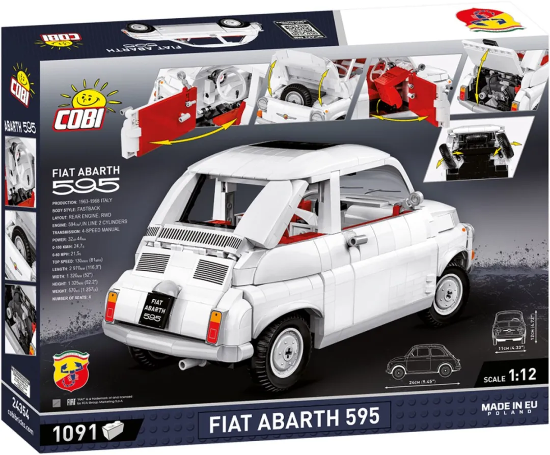 Cobi 1965 Fiat Abarth - 1090 Stukken - Meerkleurig