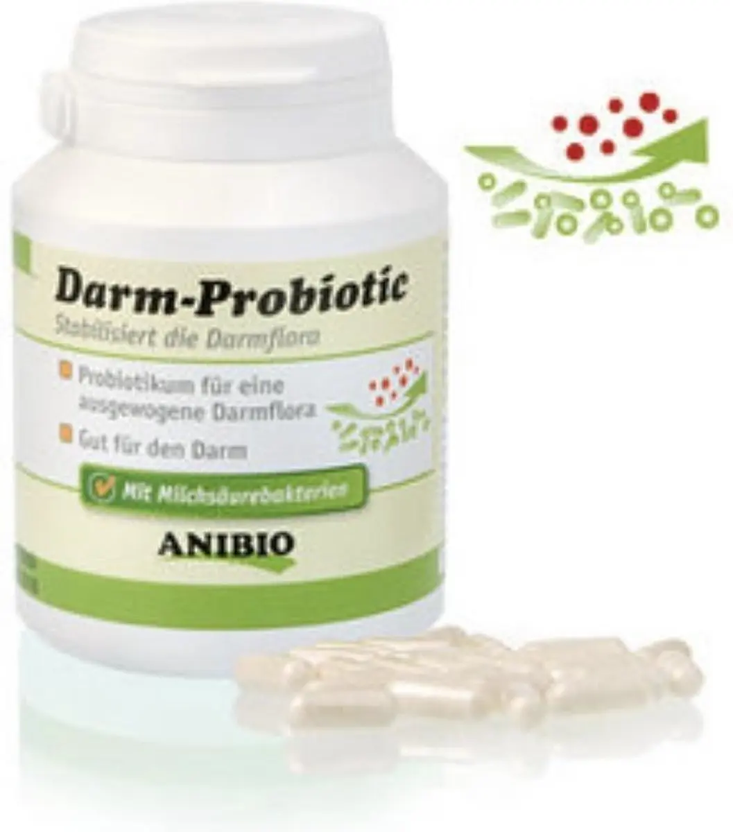 Anibio Darm-probiotic voor een evenwichtige darmflora voor honden en katten 120c
