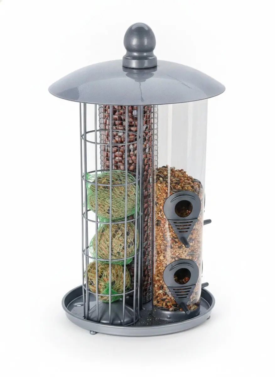 Vogelvoederhuis met 1 kg strooivoer voor Tuinvogels