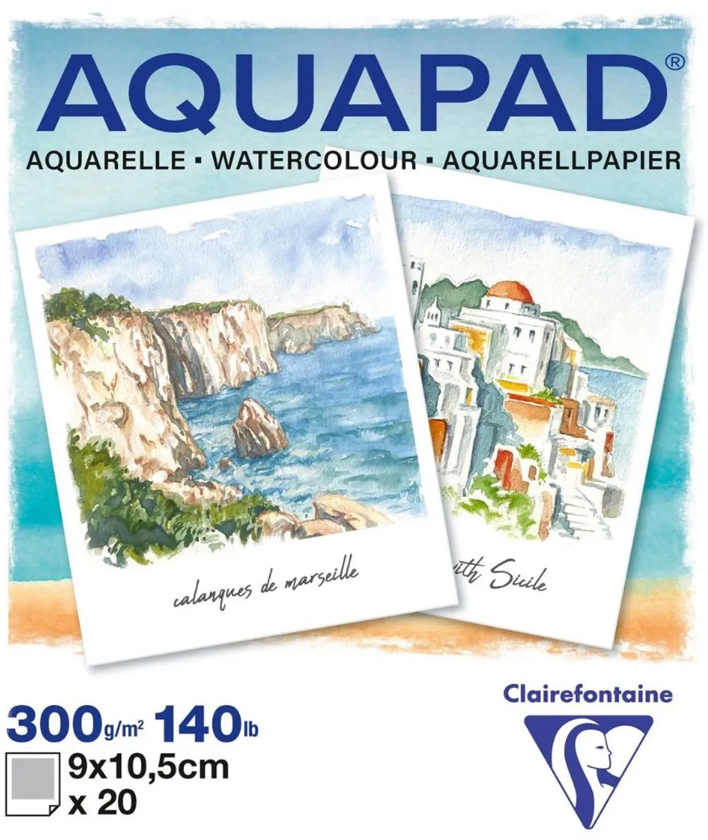 Clairefontaine Aquapad Aquarelpapier 9x13,5cm 300g