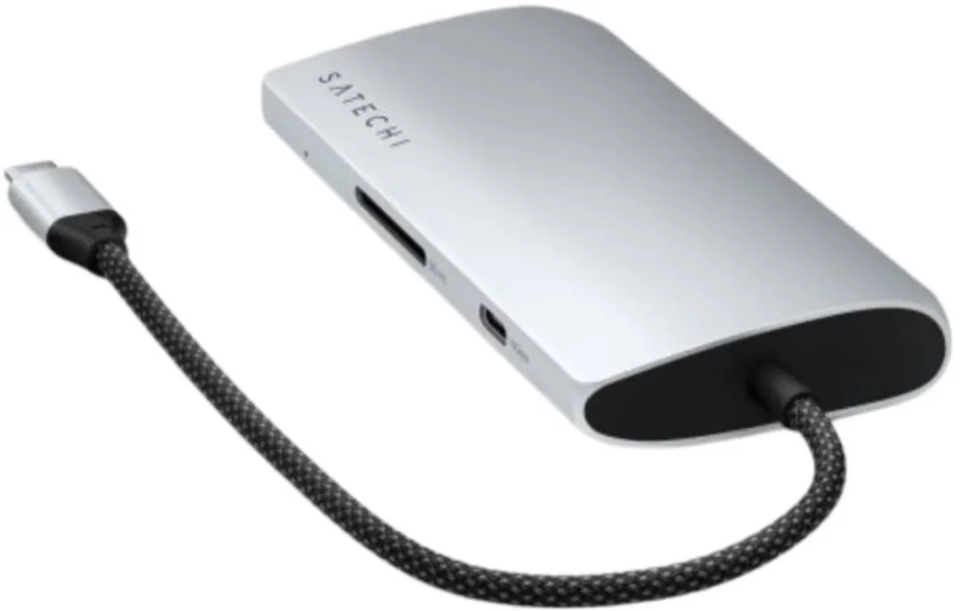 Satechi USB-C Multiport Adapter 8K with Ethernet V3 - Grijs