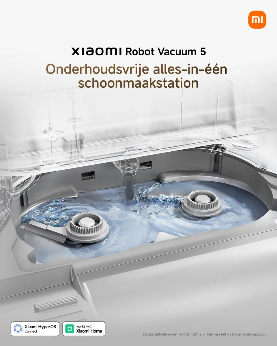 Xiaomi Robot Vacuum 5 Robotstofzuiger - 20.000 Pa Wit - afbeelding 6 van 6