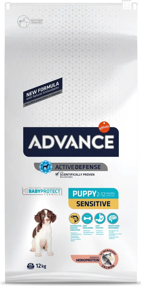 Advance Puppy Sensitive Hondenvoer met Zalm - 12kg - afbeelding 2 van 6
