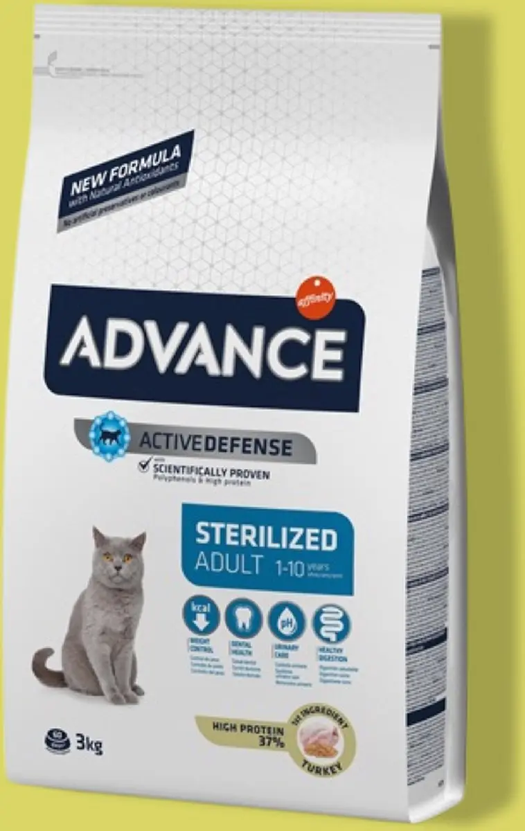 Advance Cat Sterilized Turkey Kattenvoer Droogvoer 15kg - afbeelding 5 van 6
