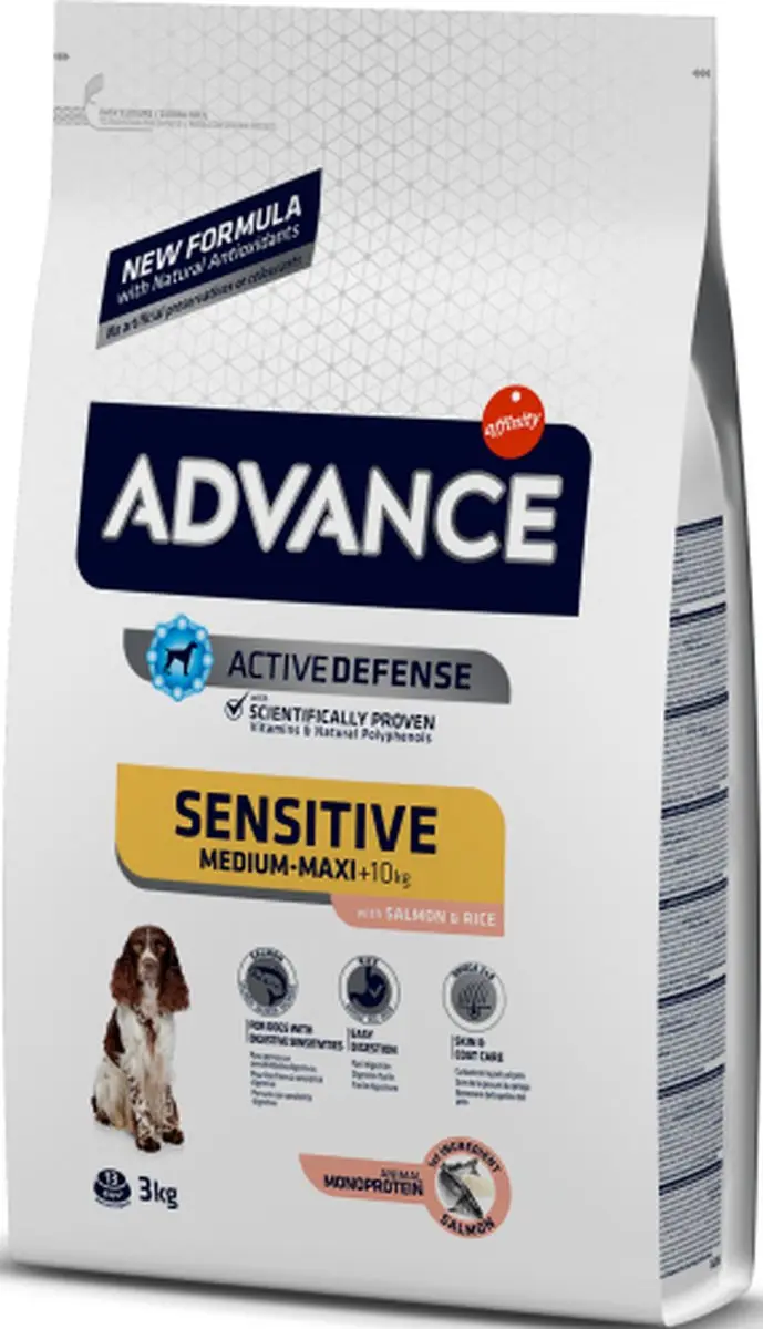 Advance Sensitive Adult Zalm & Rijst Hondenvoer - 3kg - afbeelding 3 van 6