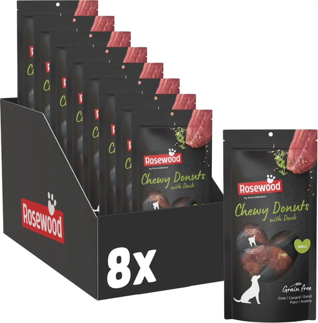 Rosewood Chewy Donut Small Hondensnack Eend