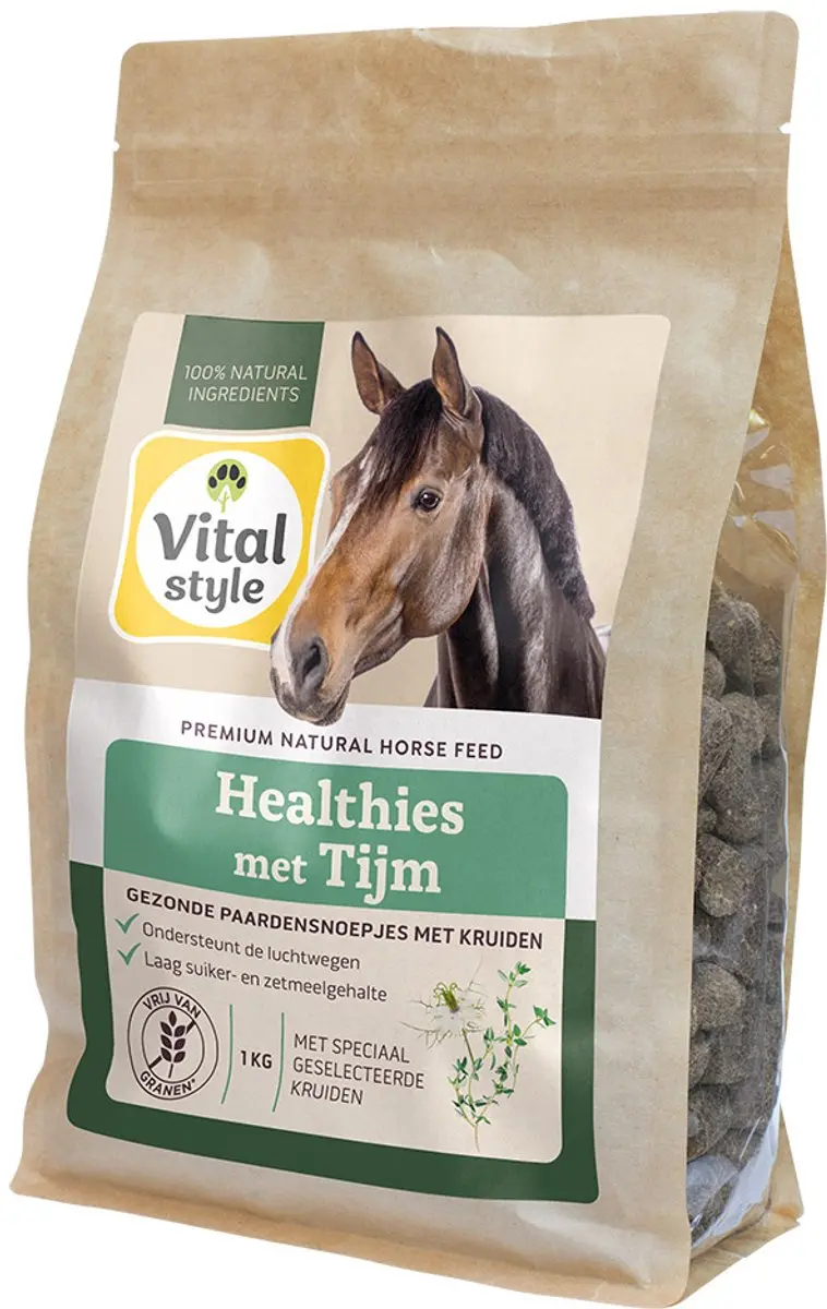 VITALstyle Healthies met Tijm Paardensnoepjes 1kg - afbeelding 2 van 4