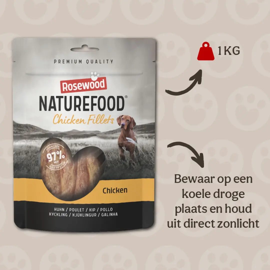 Rosewood Naturefood Filet Kip Hondensnack - 1kg - afbeelding 5 van 6