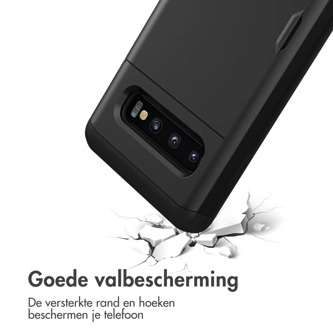 Imoshion Hoesje Samsung Galaxy S10 - Pasjeshouder 2 Stuks - Zwart