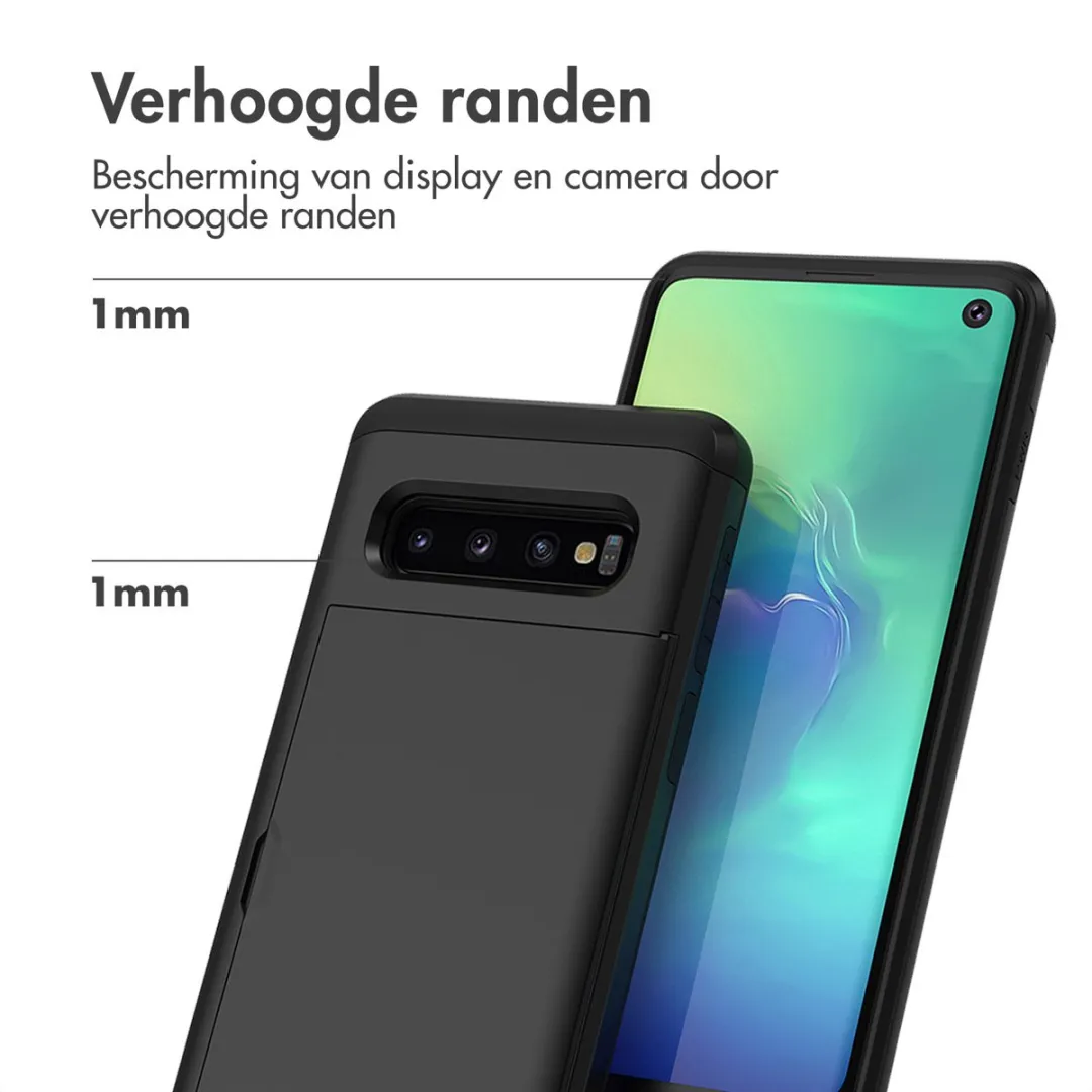 Imoshion Hoesje Samsung Galaxy S10 - Pasjeshouder 2 Stuks - Zwart