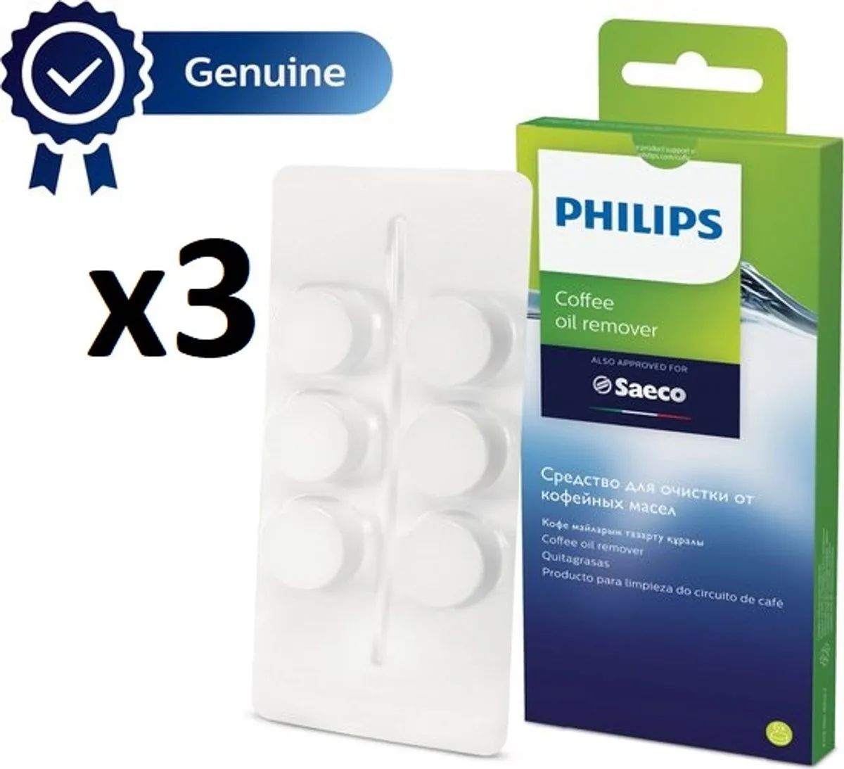 3x Philips / Saeco CA6704/10 - Koffiemachinereiniger