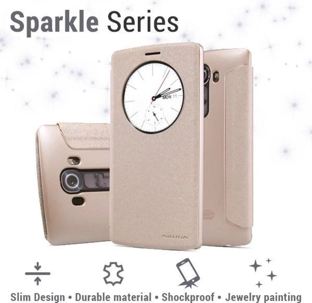 Nillkin Leather Case LG G4 Sparkle Series - Goud