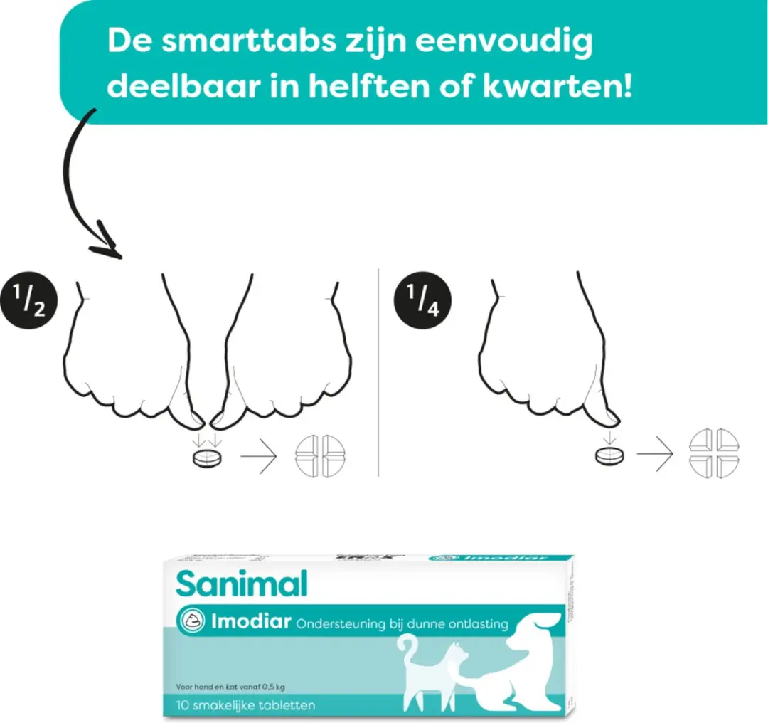 Sanimal Imodiar Supplement voor hond en kat - 10 tabletten - afbeelding 2 van 6