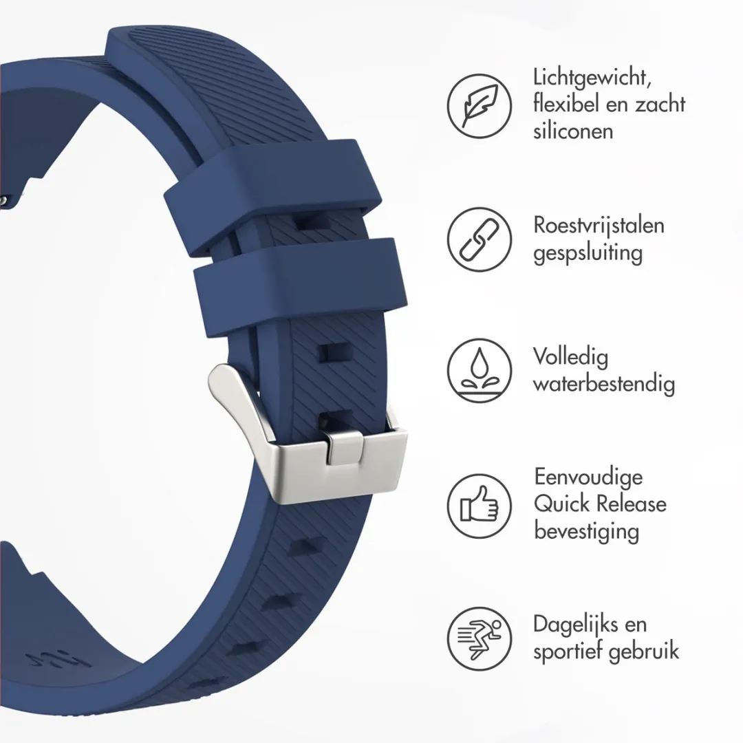 Imoshion Siliconen Smartwatchband 22mm - Donkerblauw