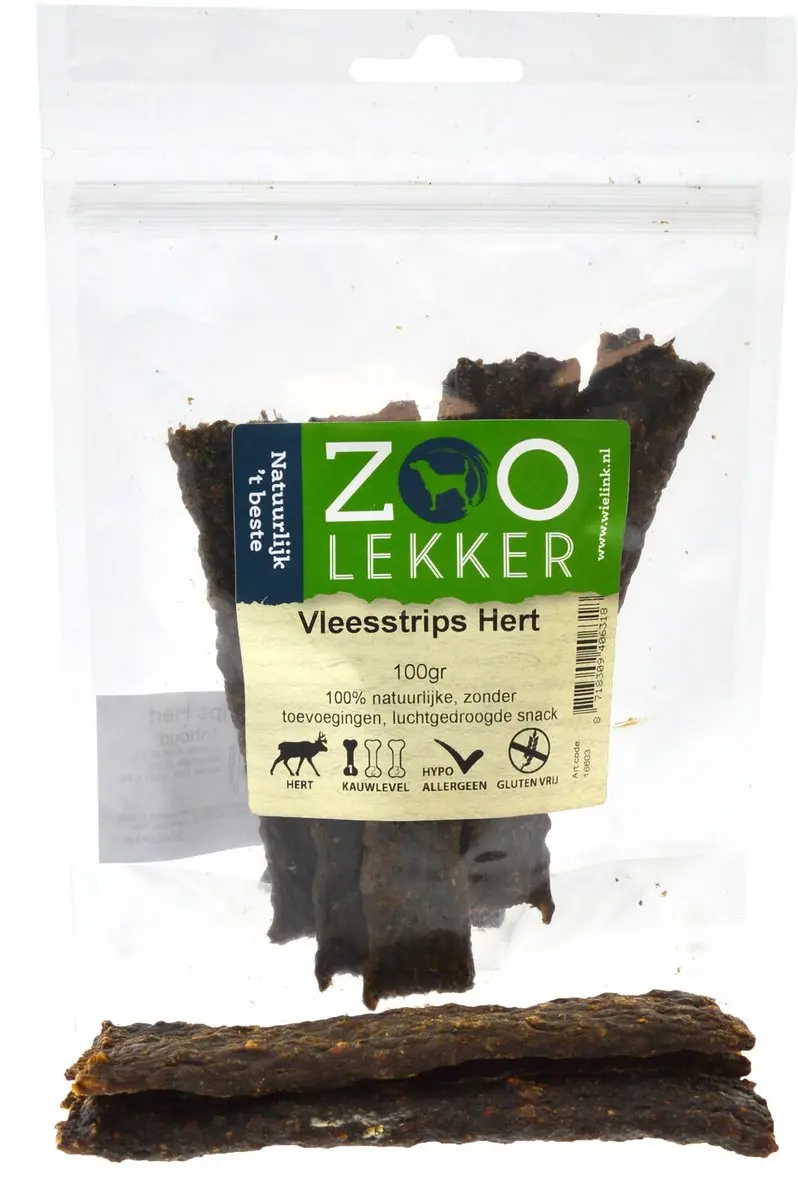 Zoolekker Vleesstrips Hert