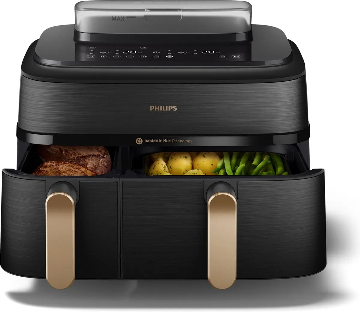 Philips 5000 Series NA552/00 Dubbele Heteluchtfriteuse 9L - 2750W - Zwart - afbeelding 6 van 6