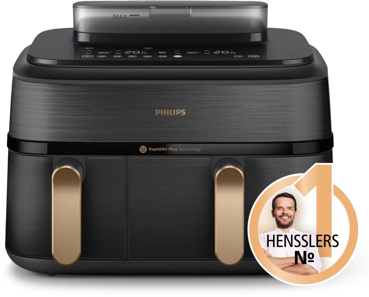 Philips 5000 Series NA552/00 Dubbele Heteluchtfriteuse 9L - 2750W - Zwart