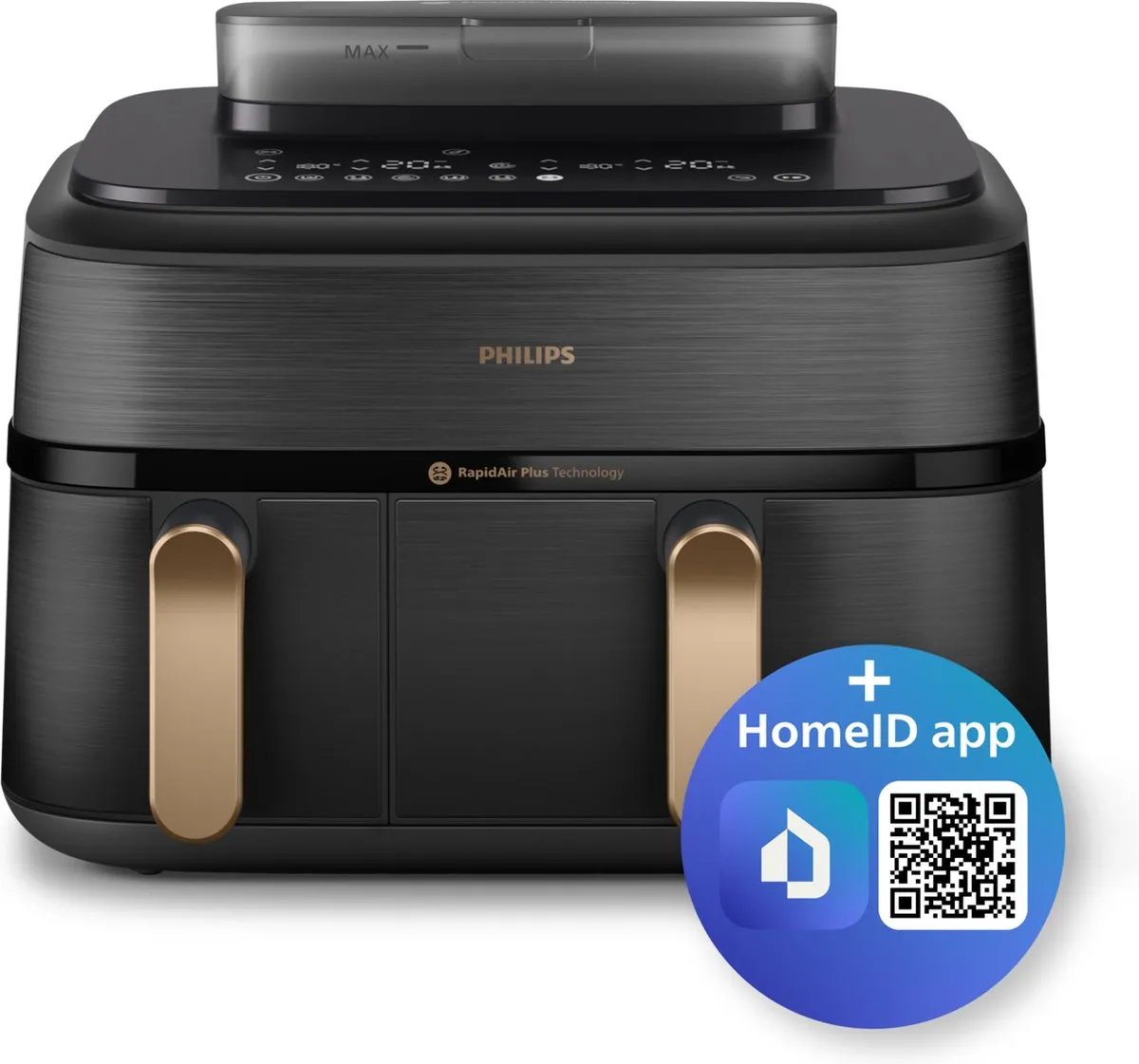 Philips 5000 Series NA552/00 Dubbele Heteluchtfriteuse 9L - 2750W - Zwart