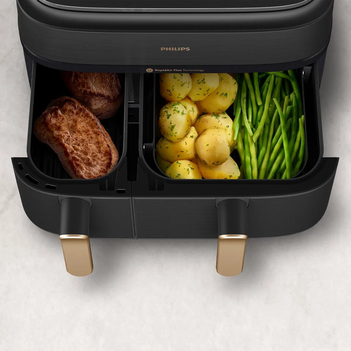 Philips 5000 Series NA552/00 Dubbele Heteluchtfriteuse 9L - 2750W - Zwart
