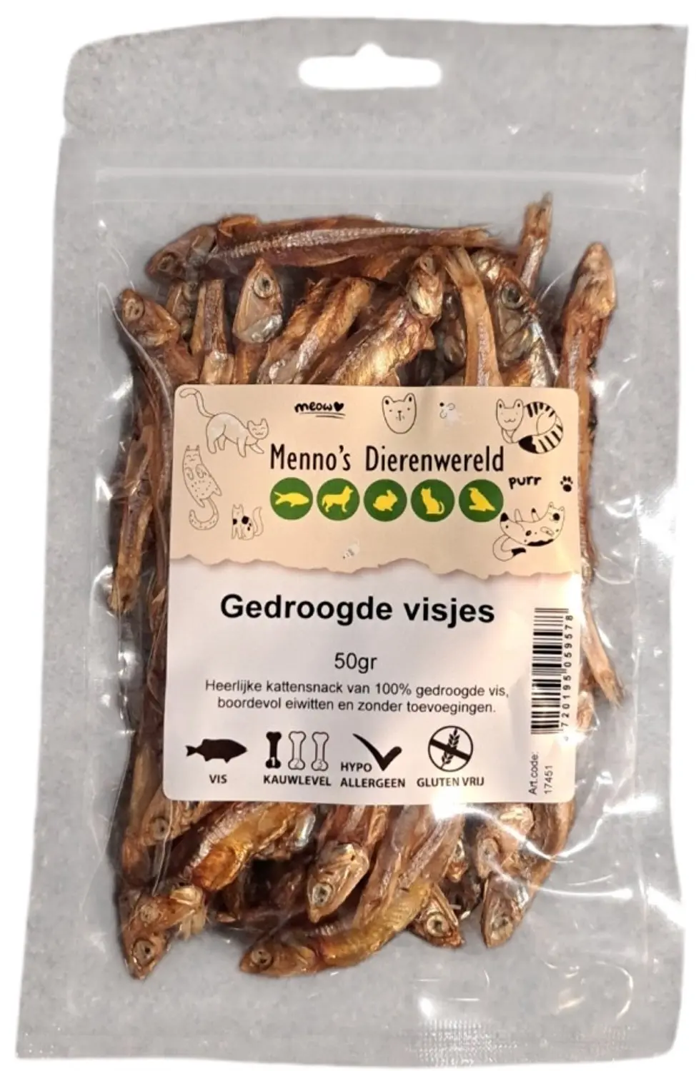 Zoolekker Gedroogde visjes kattensnack