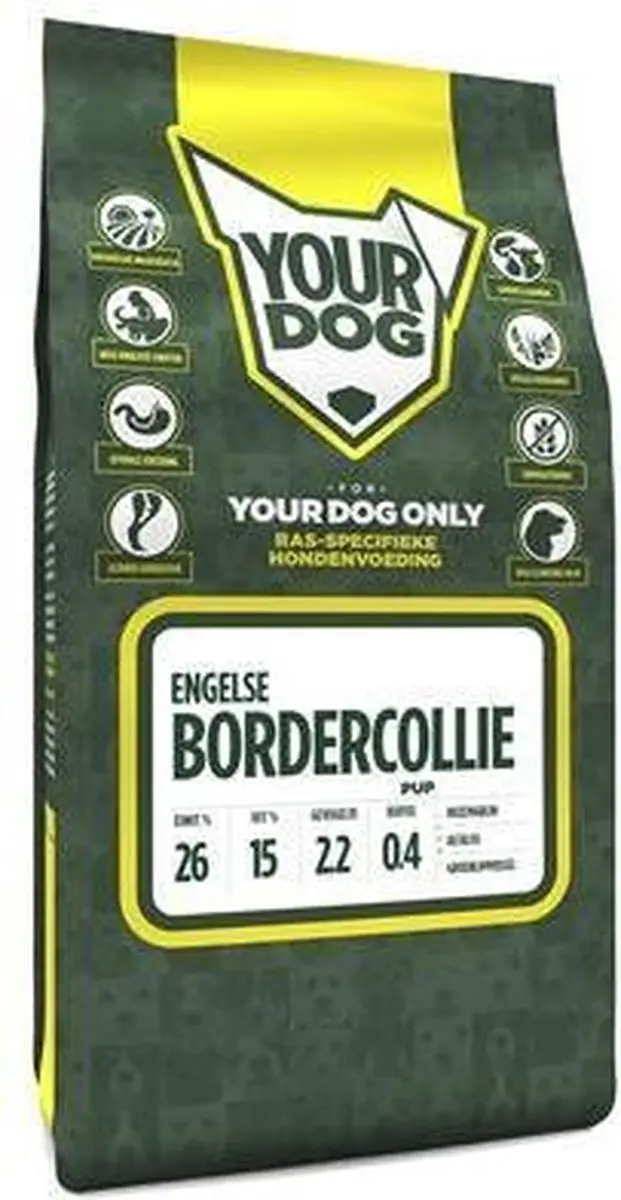 Yourdog Engelse Bordercollie Pup Hondenbrokken - 12kg - afbeelding 2 van 3