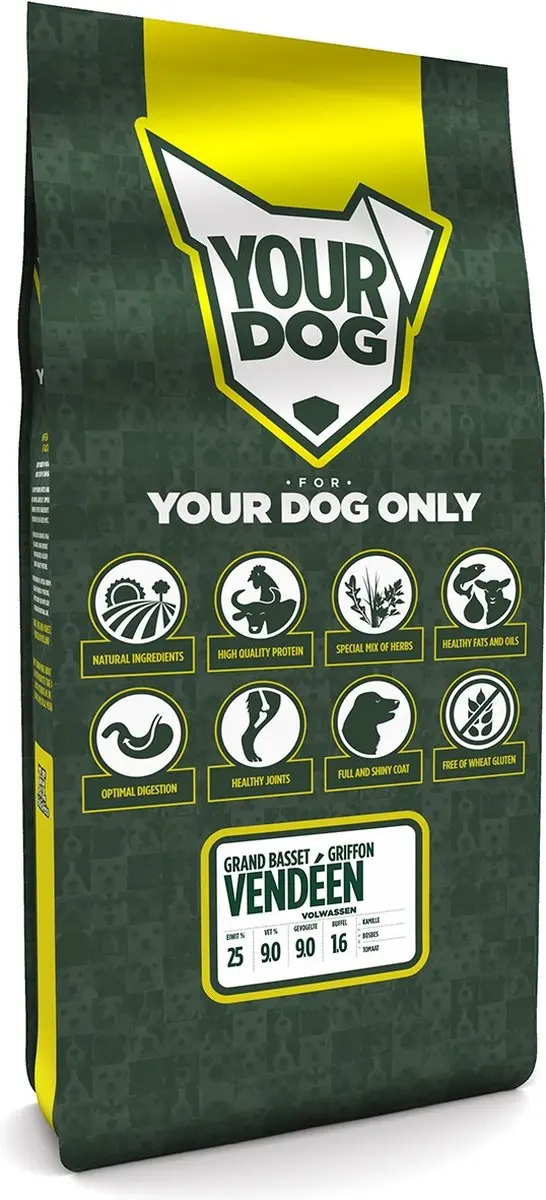 Yourdog Grand Basset Griffon Vendéen Volwassen Hondenbrokken 12 kg