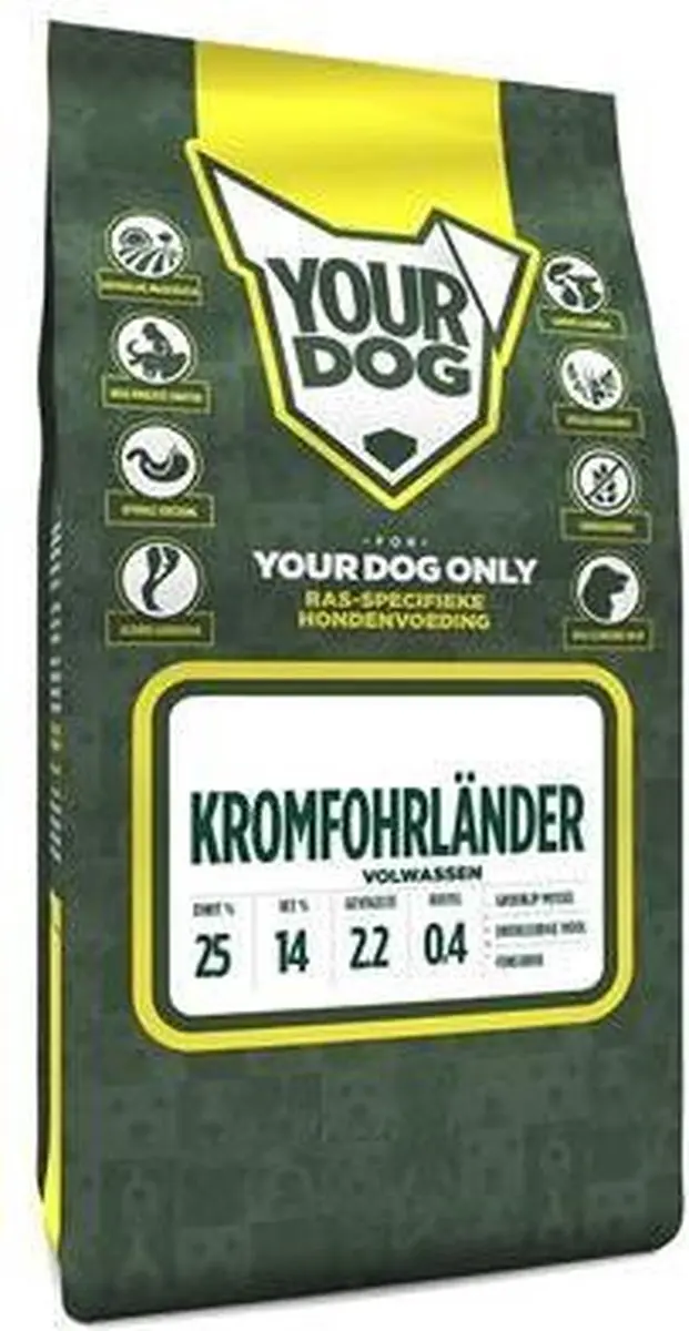 Yourdog Kromfohrländer Hondenbrokken Volwassen - 12kg - afbeelding 2 van 2