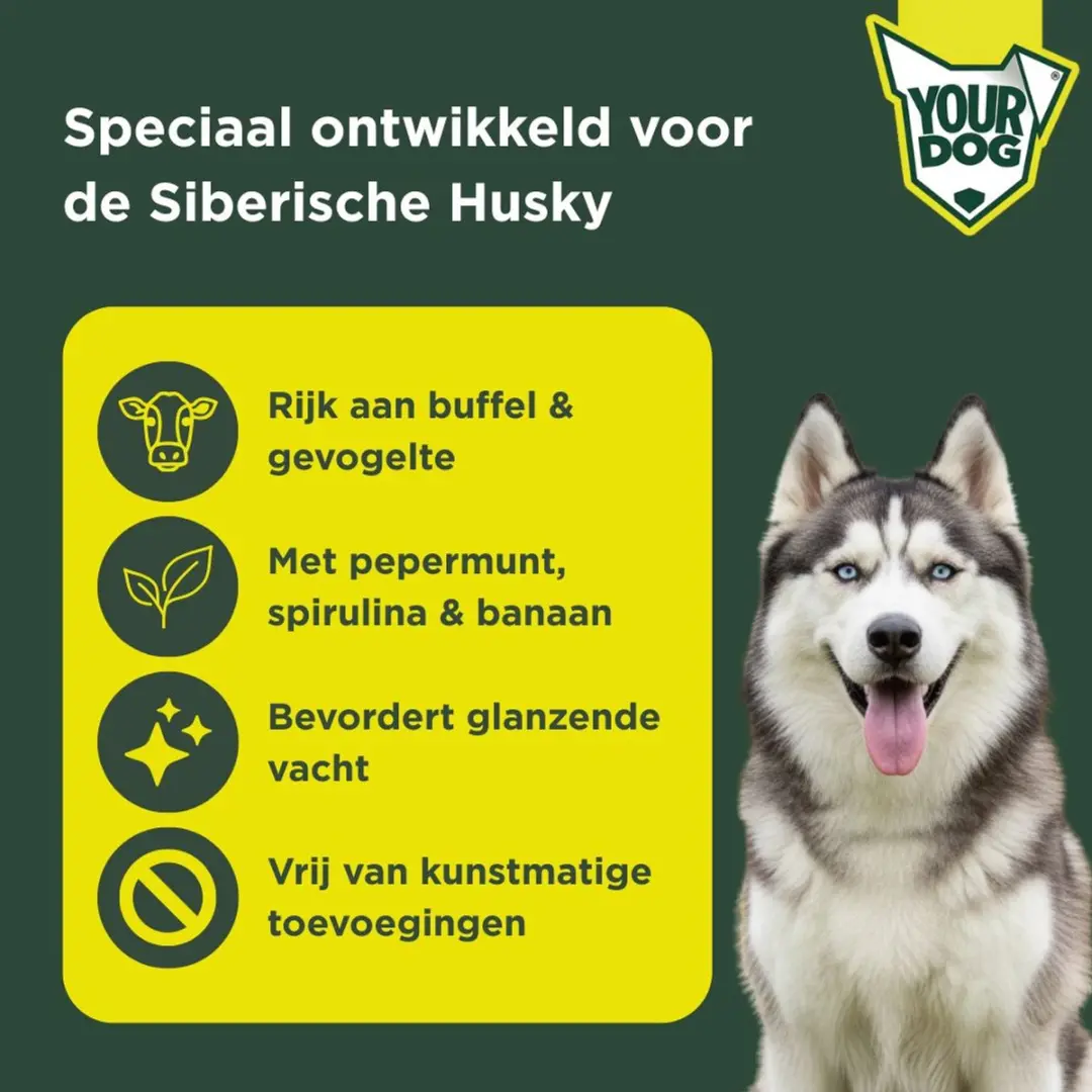Yourdog Siberische Husky Pup Hondenbrokken - 12kg - afbeelding 3 van 4