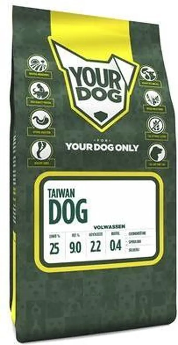 Yourdog Taiwan Dog Volwassen Hondenbrokken - 12kg - afbeelding 2 van 2