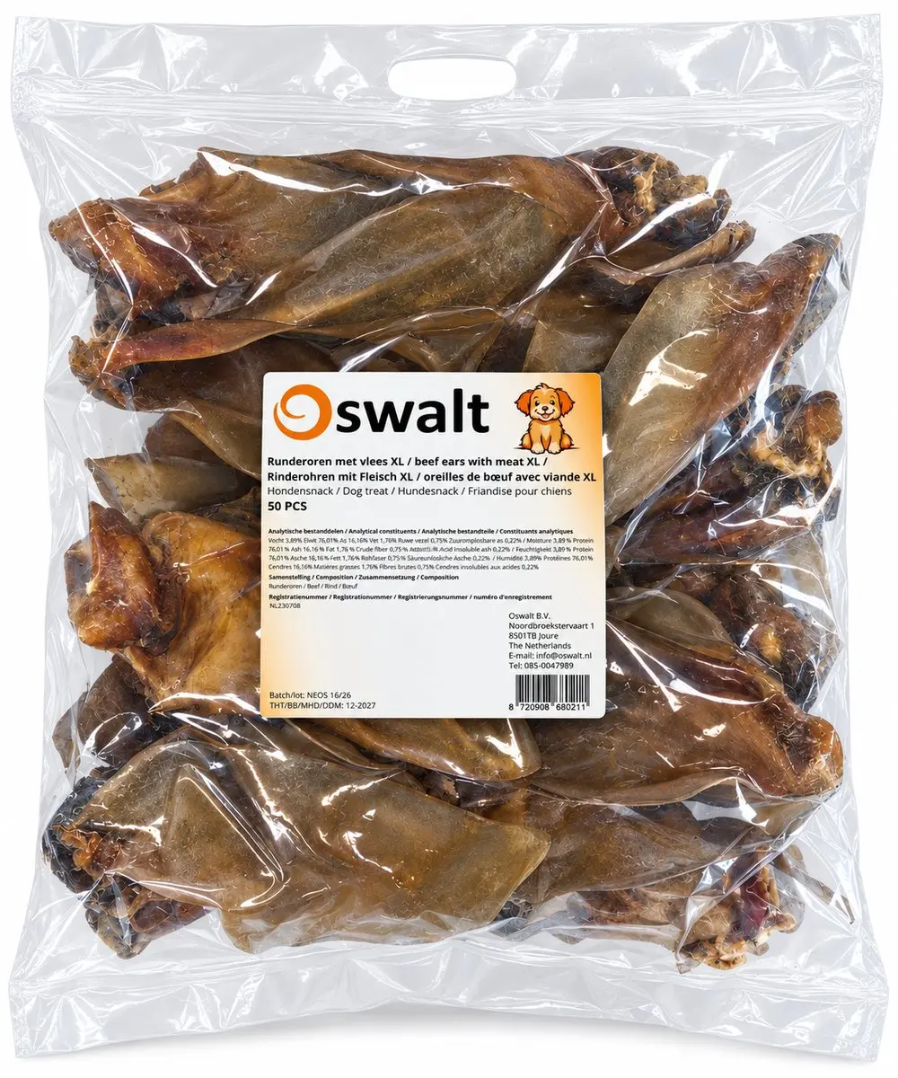 Oswalt Runderoren XL met vlees