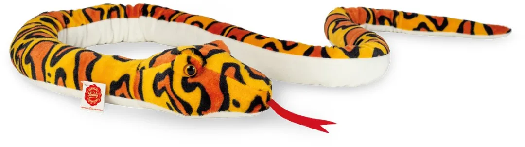 Hermann Teddy Knuffeldier Slang - zachte pluche stof - premium knuffels - geel - 175 cm - Reptielen