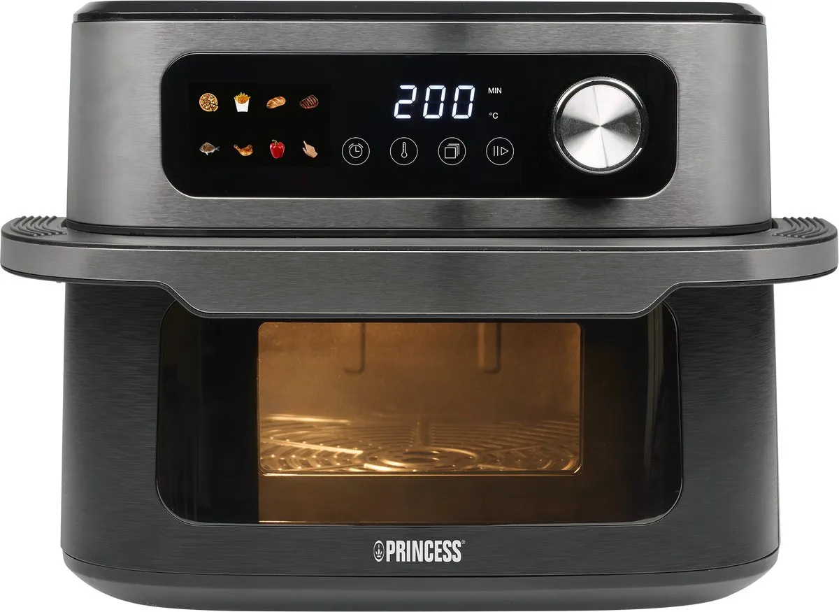Princess Heteluchtfriteuse - Maxi Crisp Digital Airfryer 10L - 182480 - XXL - 1700W - 8 Bakprogramma's - PFAS-Vrij - Geschikt voor Pizza