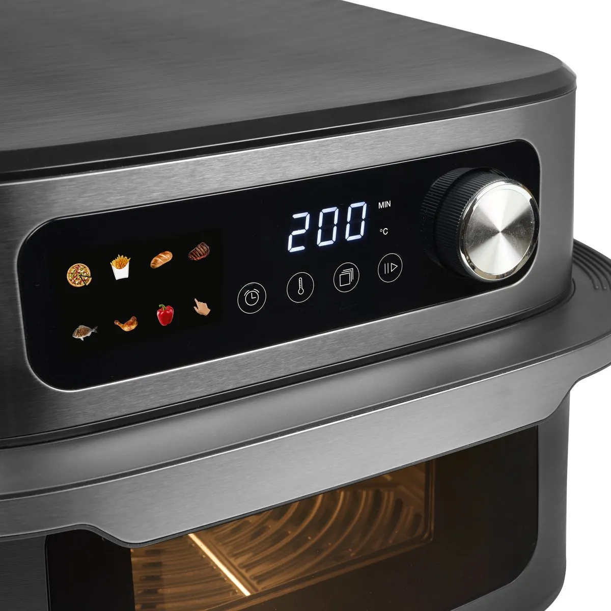 Princess Heteluchtfriteuse - Maxi Crisp Digital Airfryer 10L - 182480 - XXL - 1700W - 8 Bakprogramma's - PFAS-Vrij - Geschikt voor Pizza