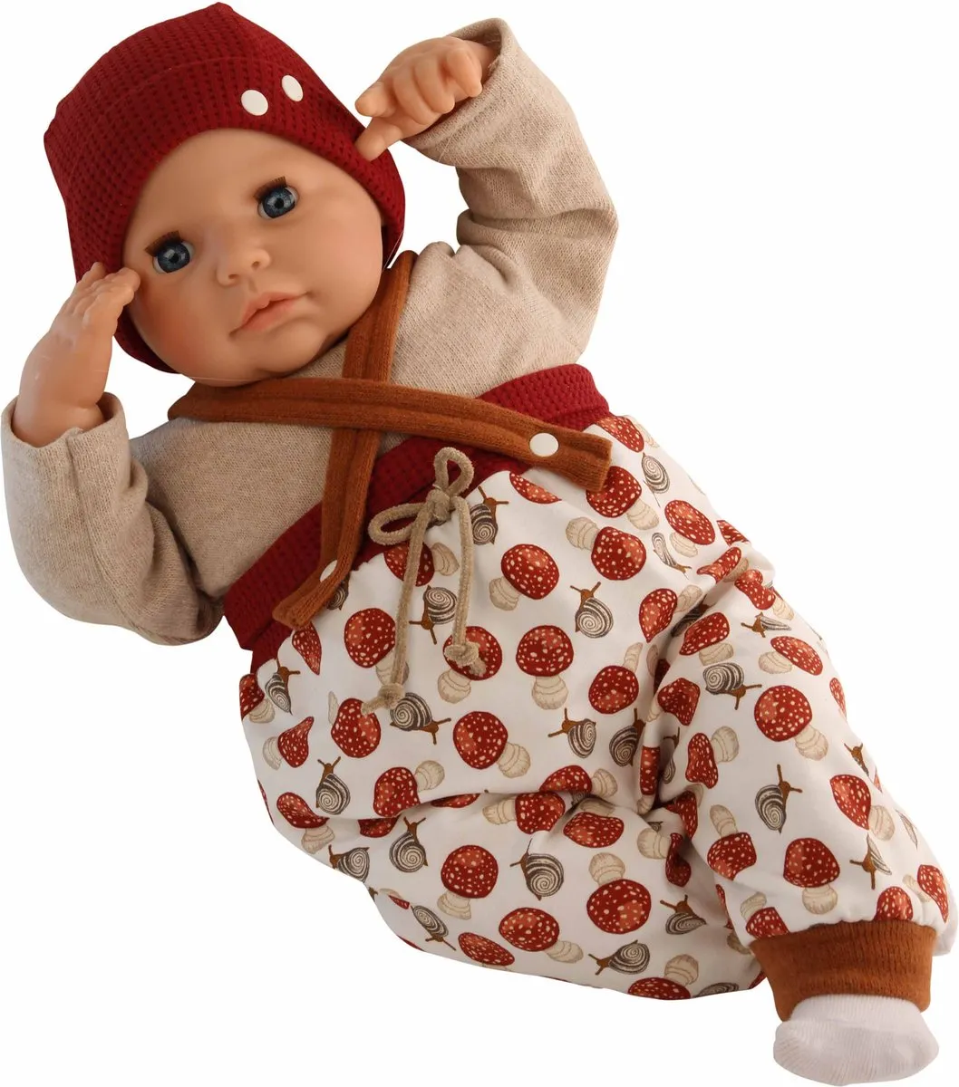 Schildkröt Poppenkleding Rood/Wit - 52cm