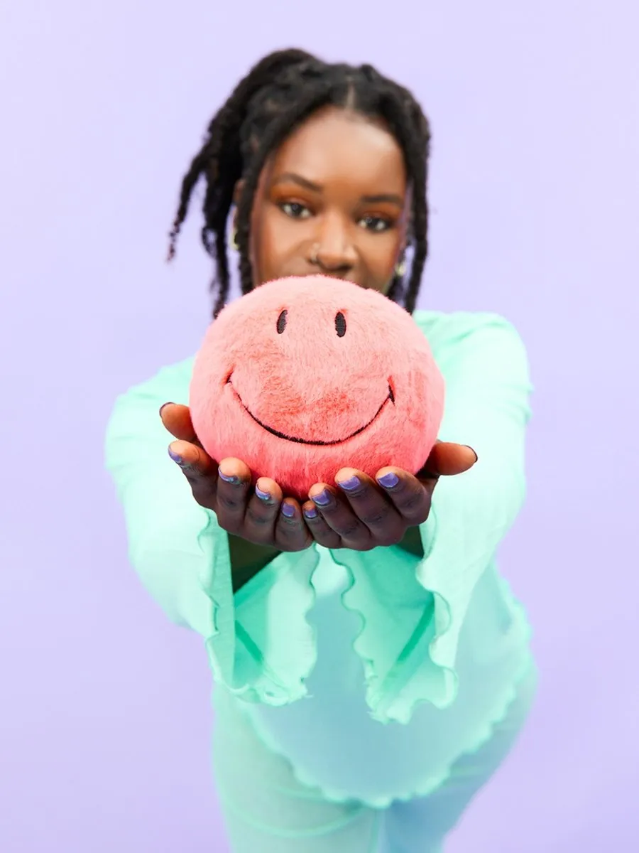 Bon Ton Toys Smiley Fuzzy 13cm - Bright Coral