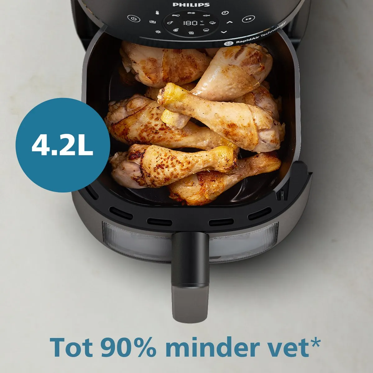 Philips 2000 Series Airfryer NA220/00 - 4.2L - 1500W - Zwart