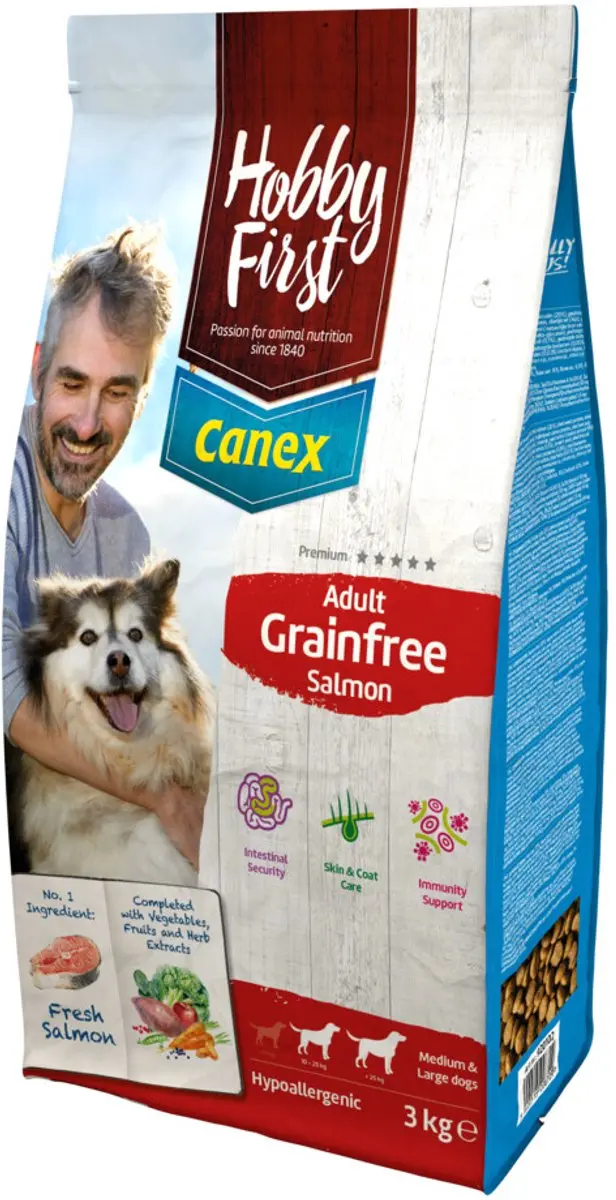 Hobby First Canex Adult Grainfree Salmon 3kg - afbeelding 2 van 2
