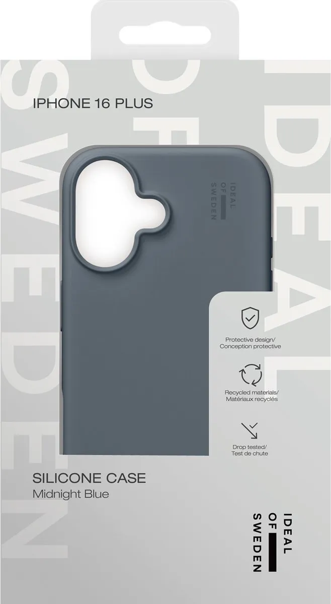 iDeal of Sweden iPhone 16 Plus Silicone Hoes - Midnight Blue - IDSIC-I2467-411
