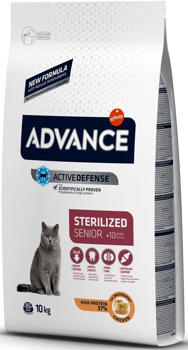 Advance Sterilized Sensitive Senior 10+ Kattenvoer - 10 kg - afbeelding 3 van 4