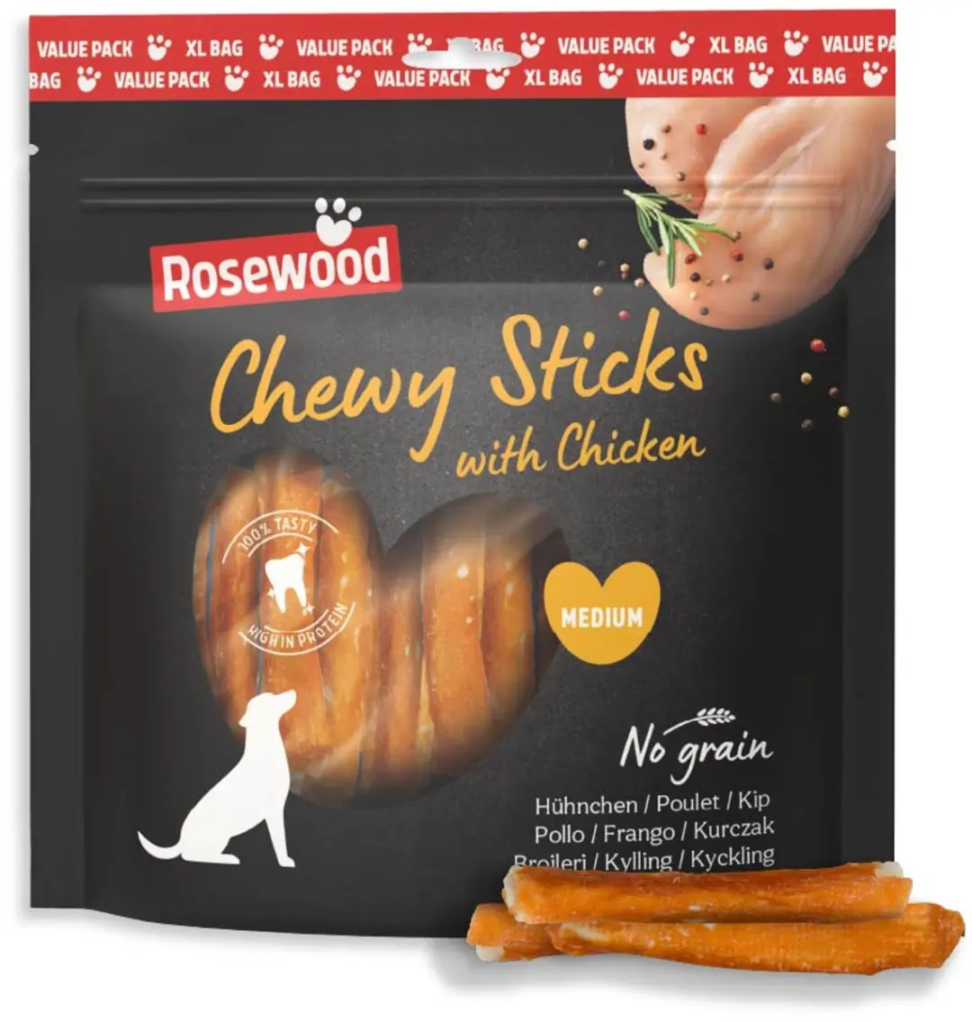 Rosewood Chewy Sticks Medium Hondensnack Kip 500 g