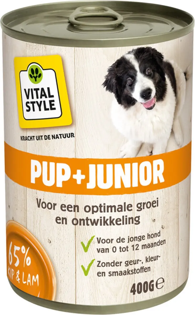 VITALstyle Hondenvoer Nat Puppy Junior 6x 400g