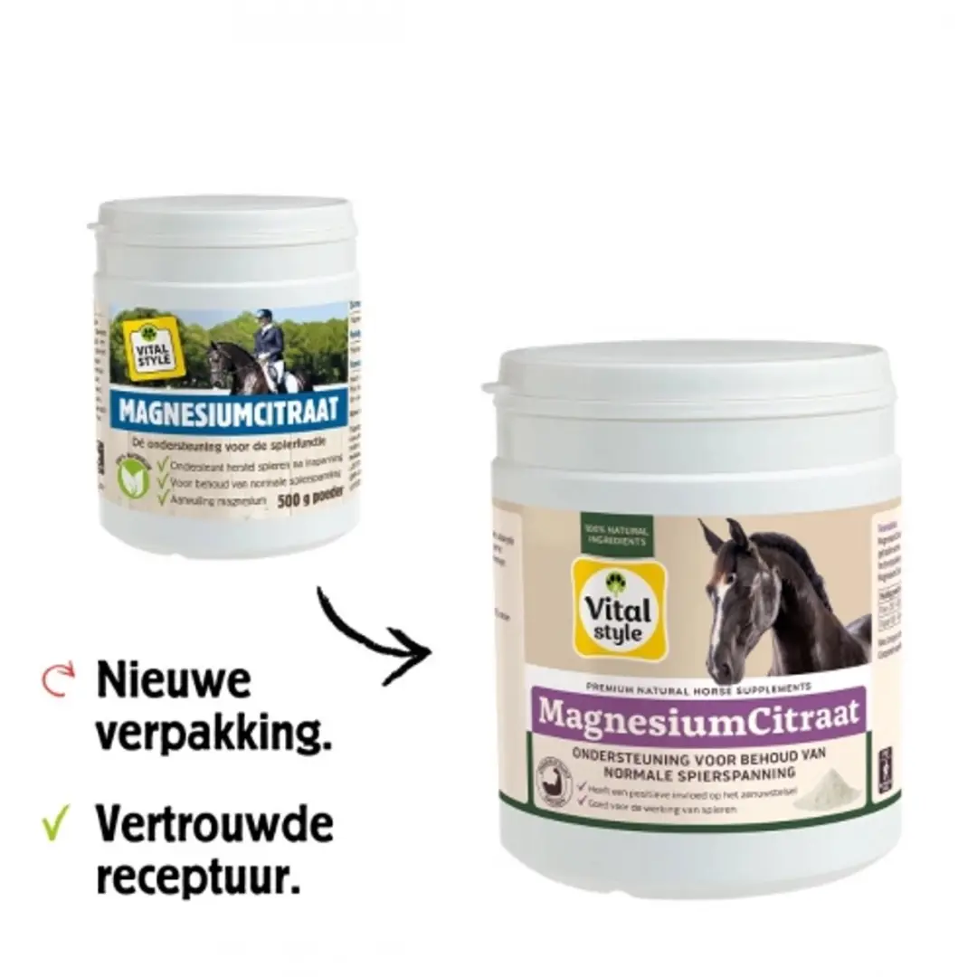 VITALstyle Magnesiumcitraat Paardensupplement 1,5kg - afbeelding 5 van 6